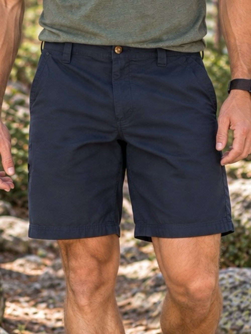 Columbia Men’s Navy Blue Chino Shorts 30W 10L Cotton Flat Front Outdoor Golf